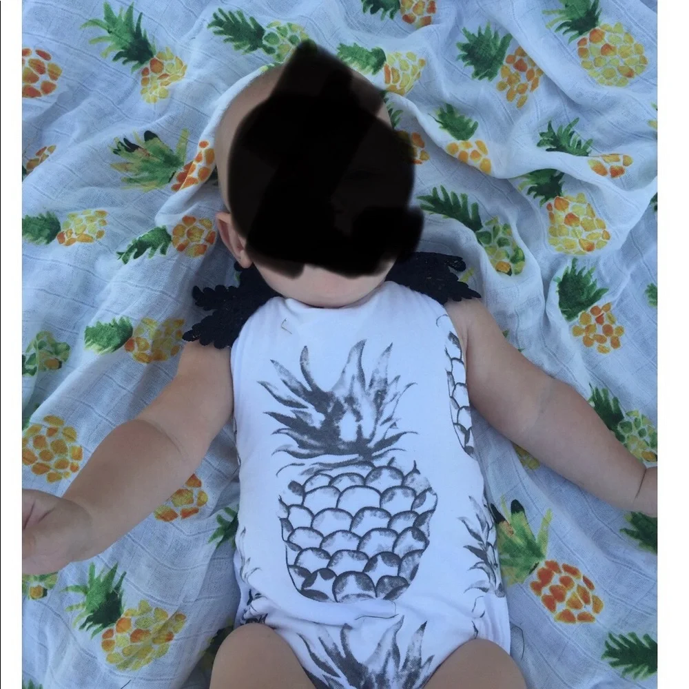 Pineapple 🍍 open back onesie